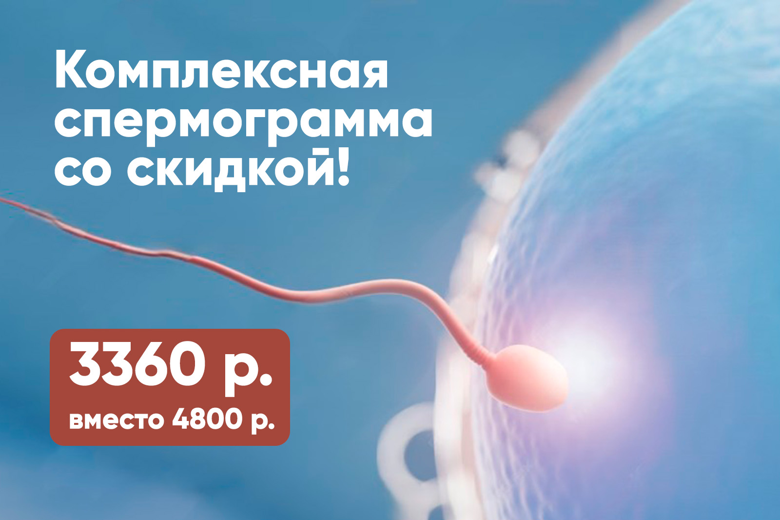 Комплексная спермограмма за 3360 рублей!